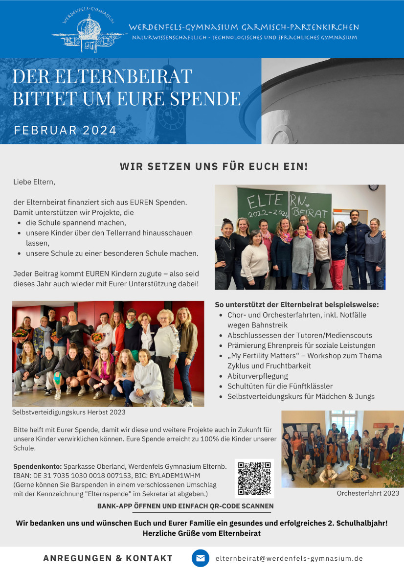 WG Elternbeirat Spendenbrief 2402